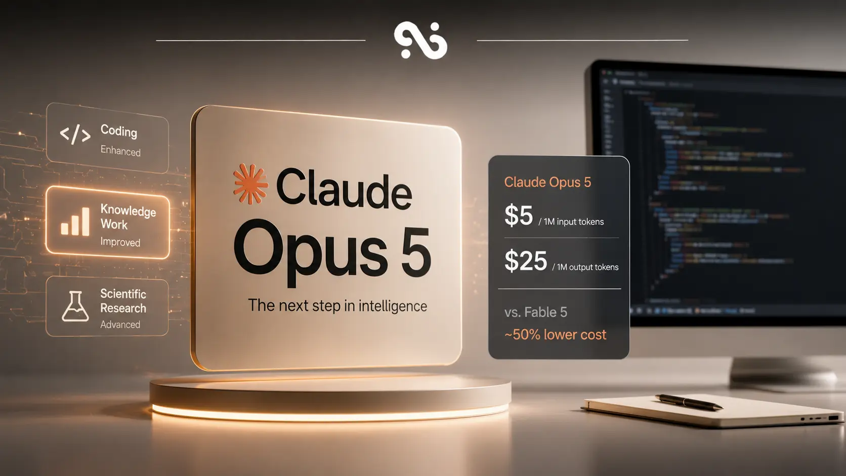 تصویر معرفی مدل Claude Opus 5 با عملکرد بهتر و هزینه کمتر