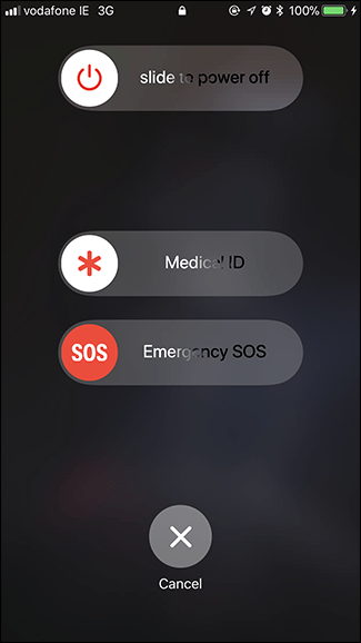 sos در آیفون