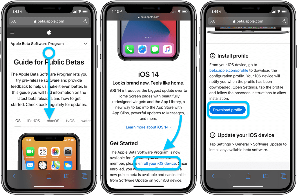 آموزش دریافت و نصب بتای عمومی iOS 14 و iPadOS 14 روی آیفون و آیپد