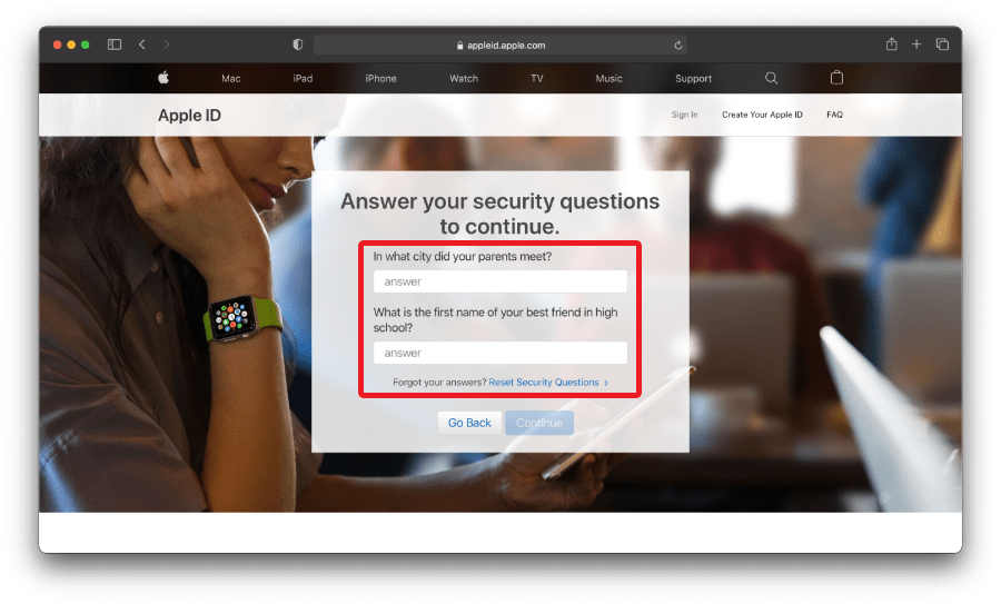 نحوه تغییر ایمیل Apple ID