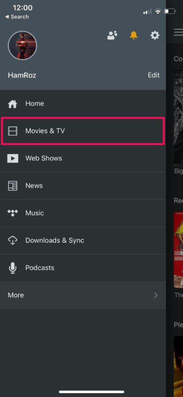 Plex Menu