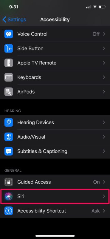 تنظیمات accessibility آیفون