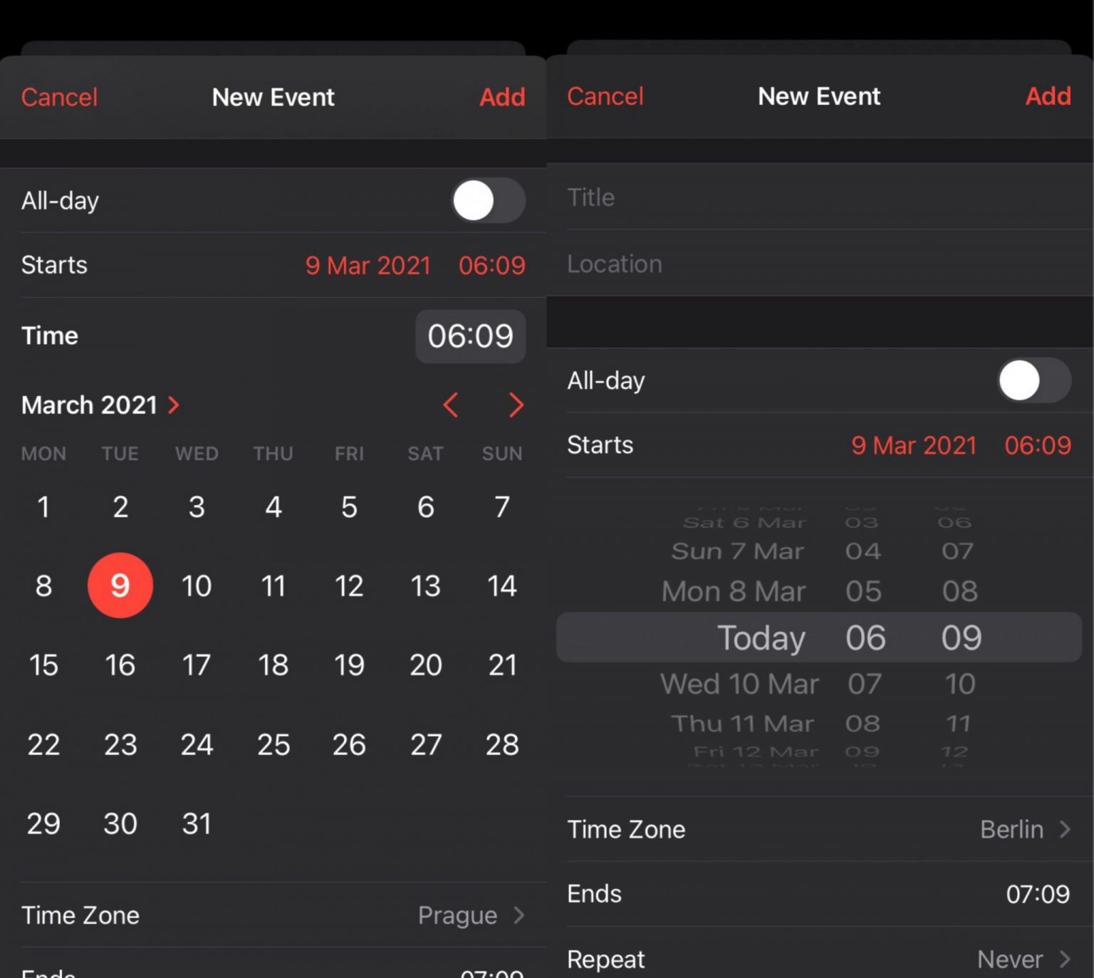 توییک Date Picker – Weels