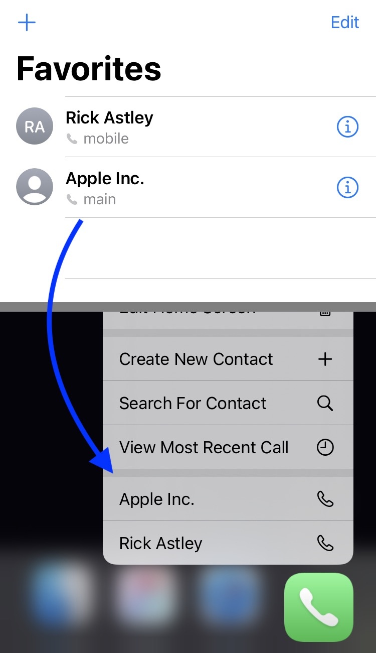 توییک CallFavorites