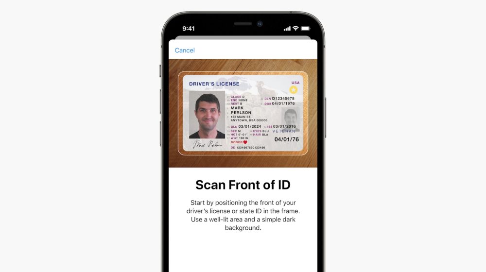 اسکن کارت های شناسایی در Wallet