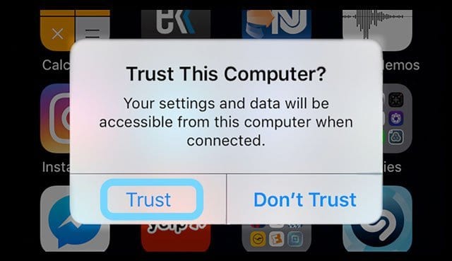 پیام Trust کردن دستگاه در آیپد او اس
