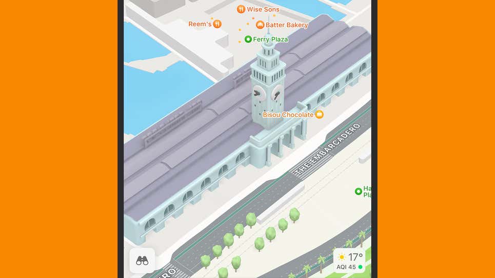 جزئیات بیشتر برنامه Apple Maps