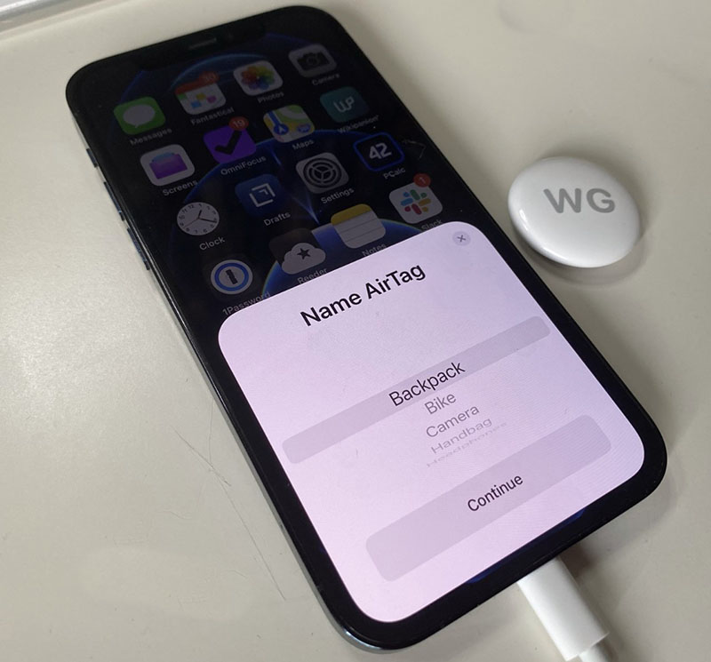 راه اندازی اولیه AirTags توسط آیفون