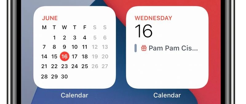 ویجت کوچک‌ و جذاب‌تر اپلیکیشن Calendar در iOS 15