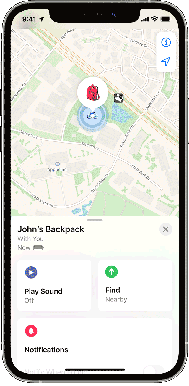 قابلیت Precision Finding در ایرتگ اپل