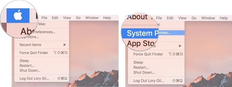 مراحل ورود به نرم افزار System Preferences در مک او اس