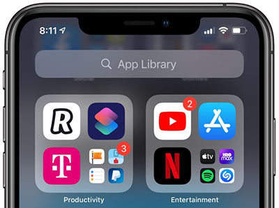 App Library به همراه بج نوتیفیکیشن‌ها