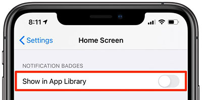 منوی تنظیمات Home Screen در آیفون