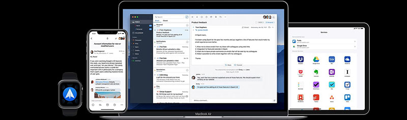 تصویری از اپلیکیشن Spark Mail روی پلتفرم‌های مختلف