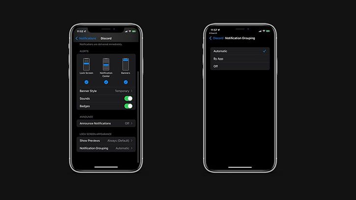 تصویری از تنظیمات نوتیفیکیشن‌های اپلیکیشن Discord