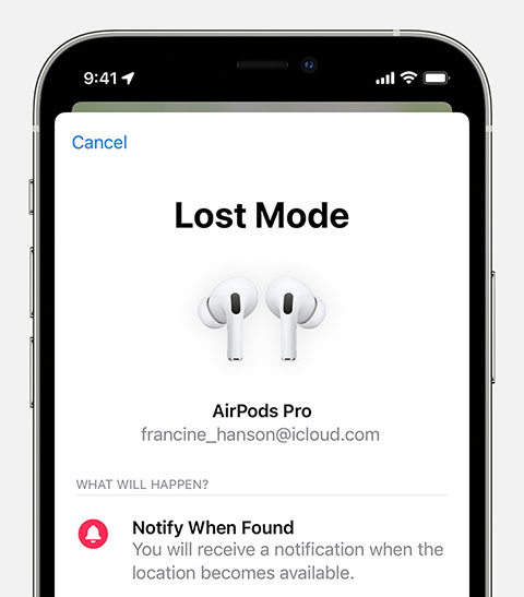 فعال کردن قابلیت Lost Mode