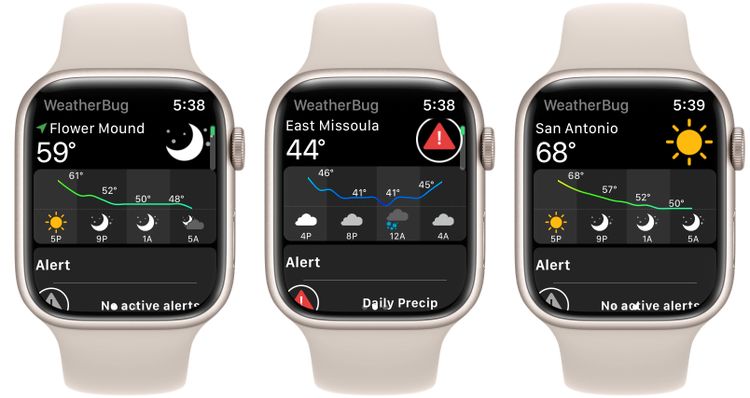 تصاویری از اپلیکیشن WeatherBug