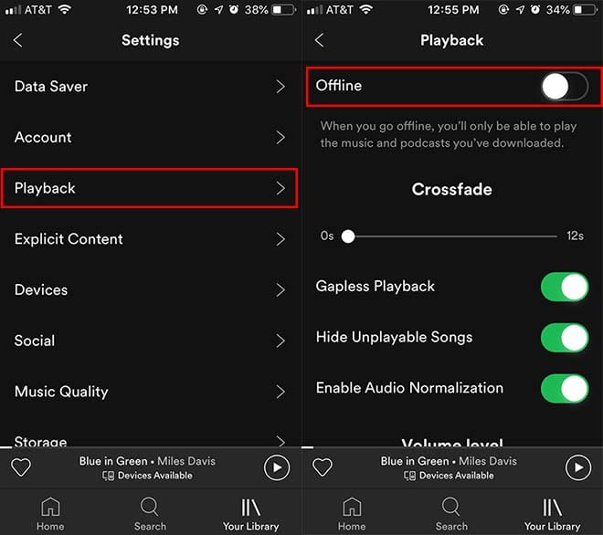 ترفند عدم استفاده ی Spotify از داده ی تلفن همراه