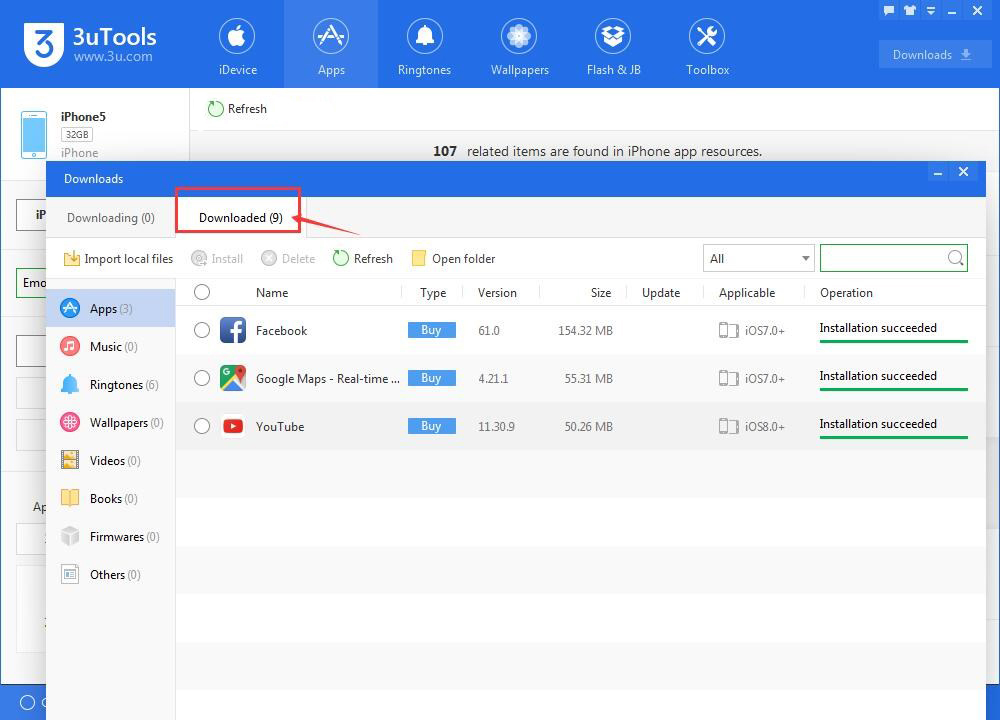 نصب برنامه روی آیدیوایس