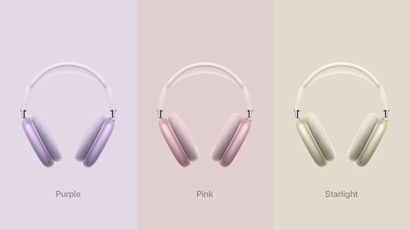 تصویر AirPods Max در رنگ‌های مختلف
