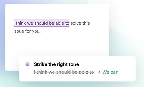 پیشنهاد تغییر لحن در متن در Grammarly