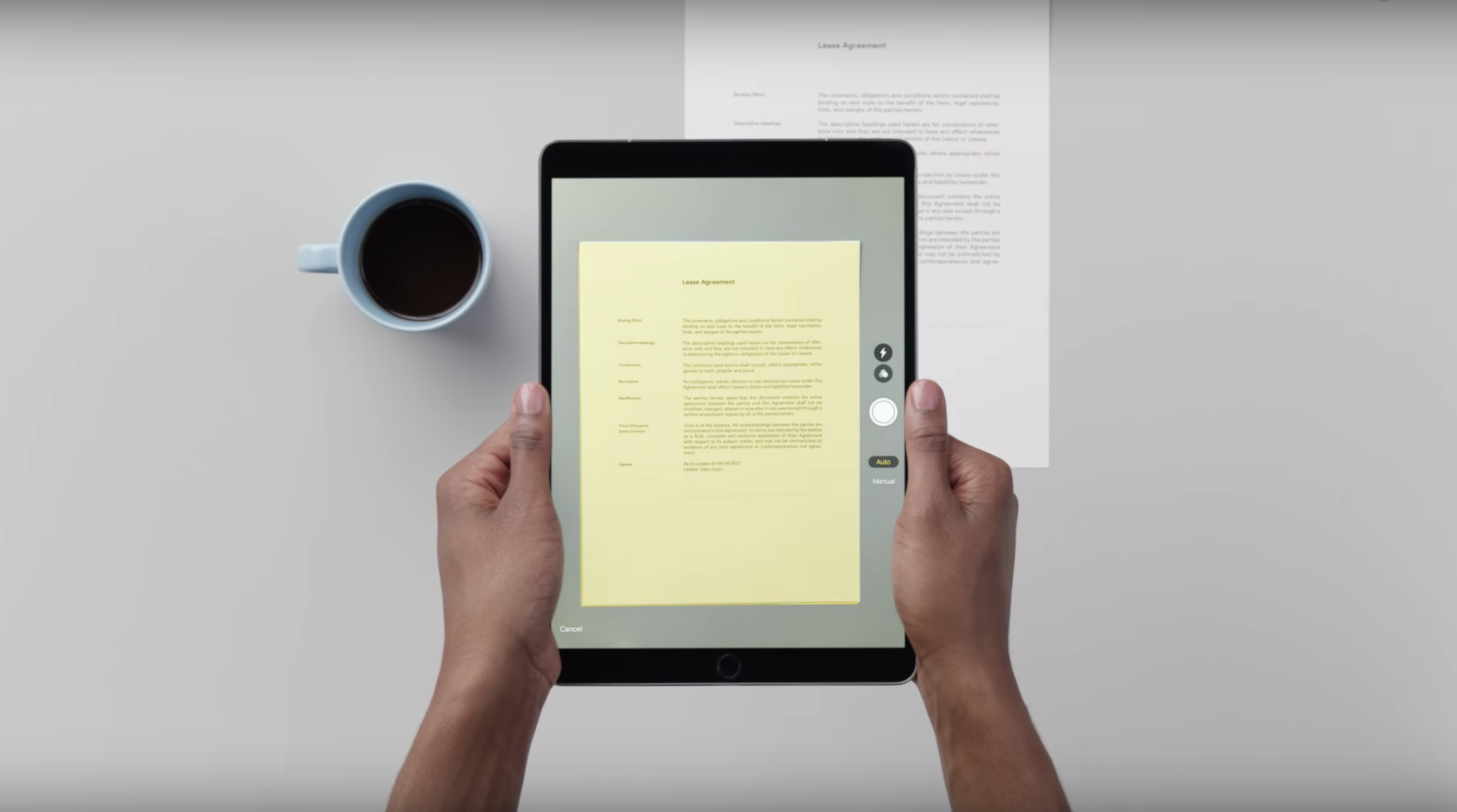 اسکن مدارک در iPad