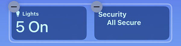 نمایی از ویجت هوم در iOS 16