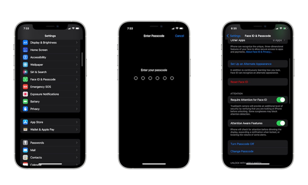 ریست کردن تنظیمات مربوط به Face ID