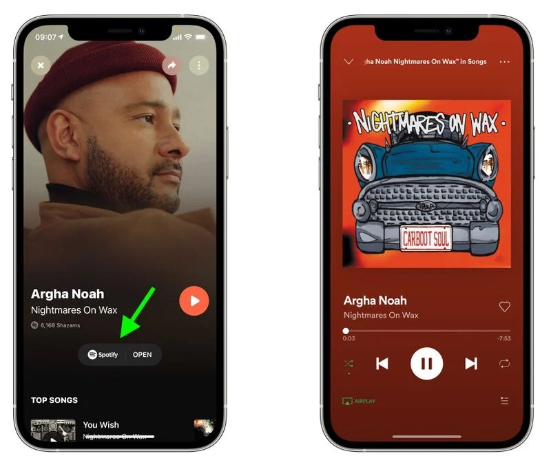 پخش آهنگ شزم در Spotify