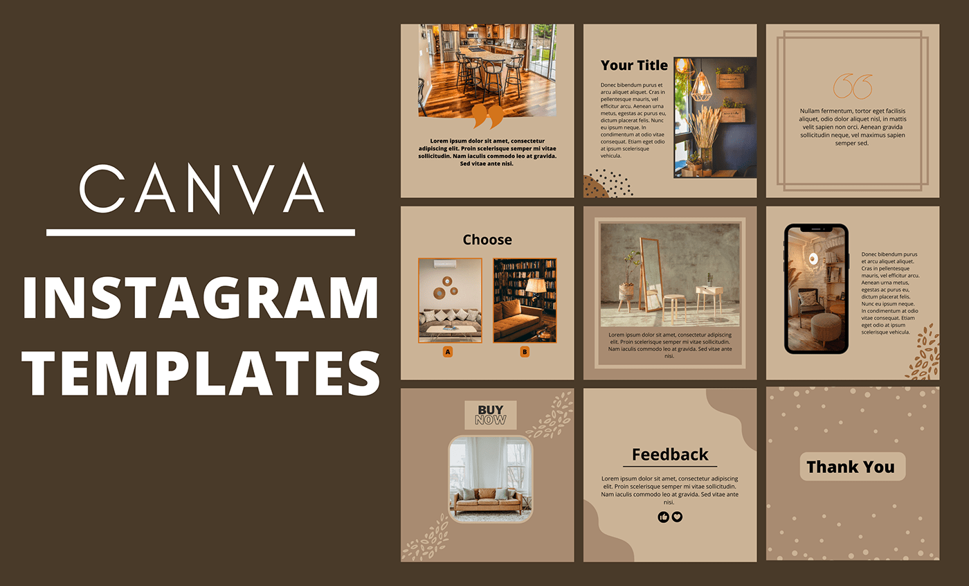 تمپلیت های آماده اینستاگرام در Canva