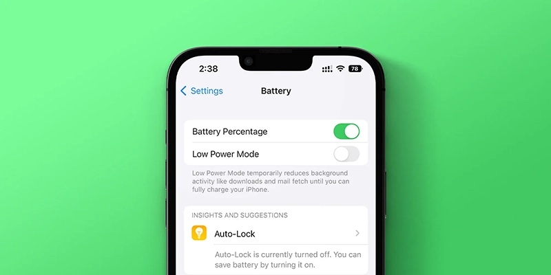 تصویری از آیکون جدید باتری در iOS 16