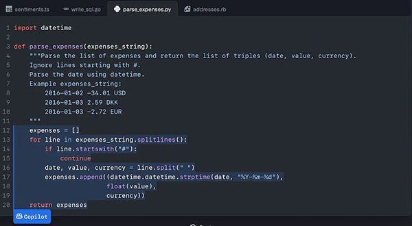 پیش بینی کدهای آینده در GitHub Copilot