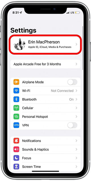 اپلیکیشن Settings در آيفون