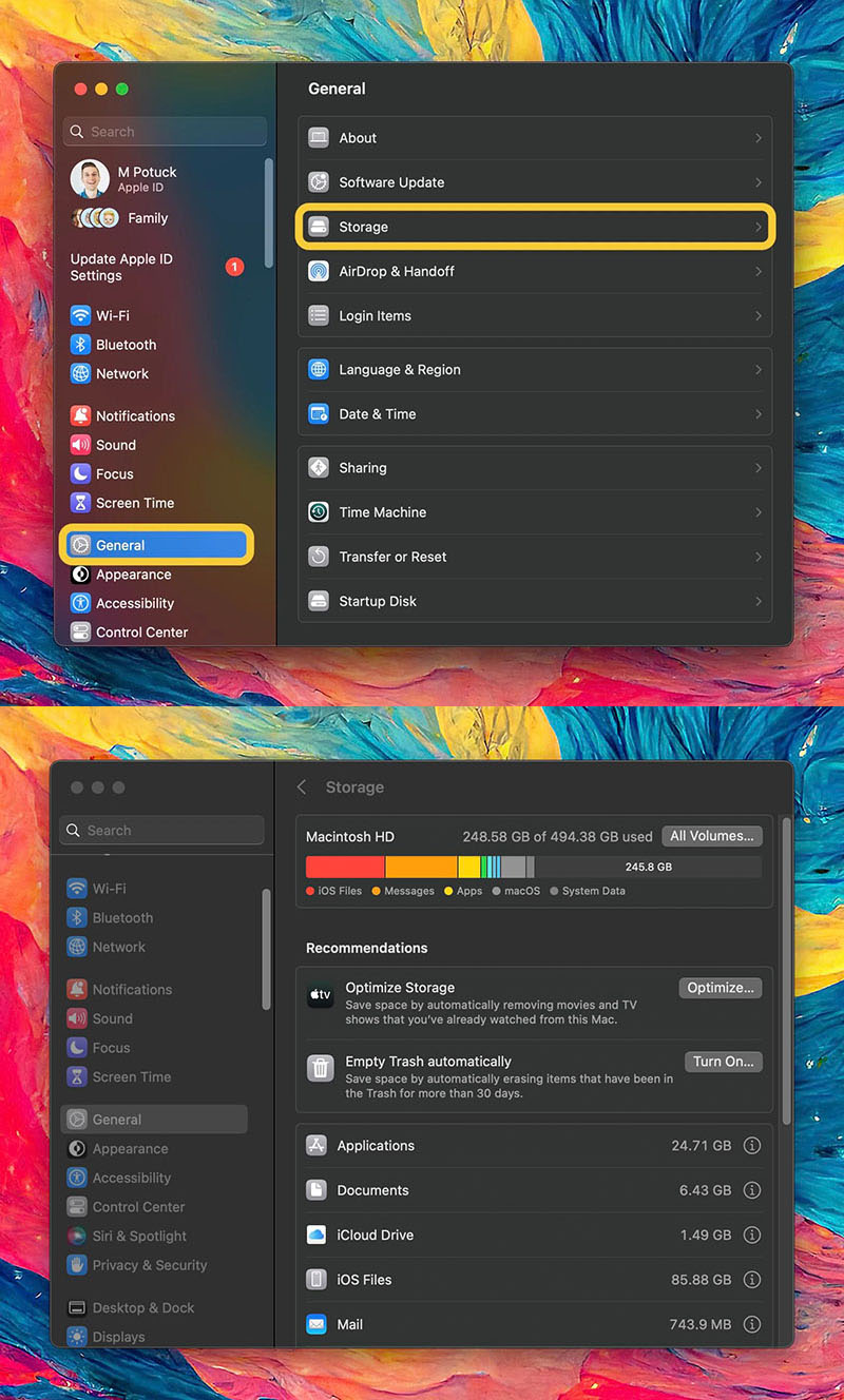 مراحل خالی کردن فضای هارد به کمک About This Mac