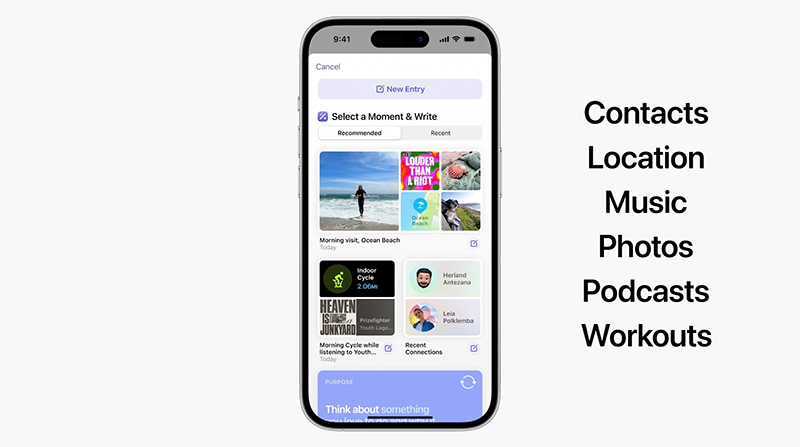 اپلیکیشن Journal در iOS 17