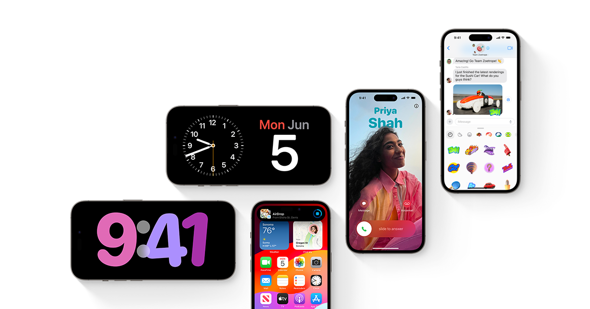 نمایی از iOS 17