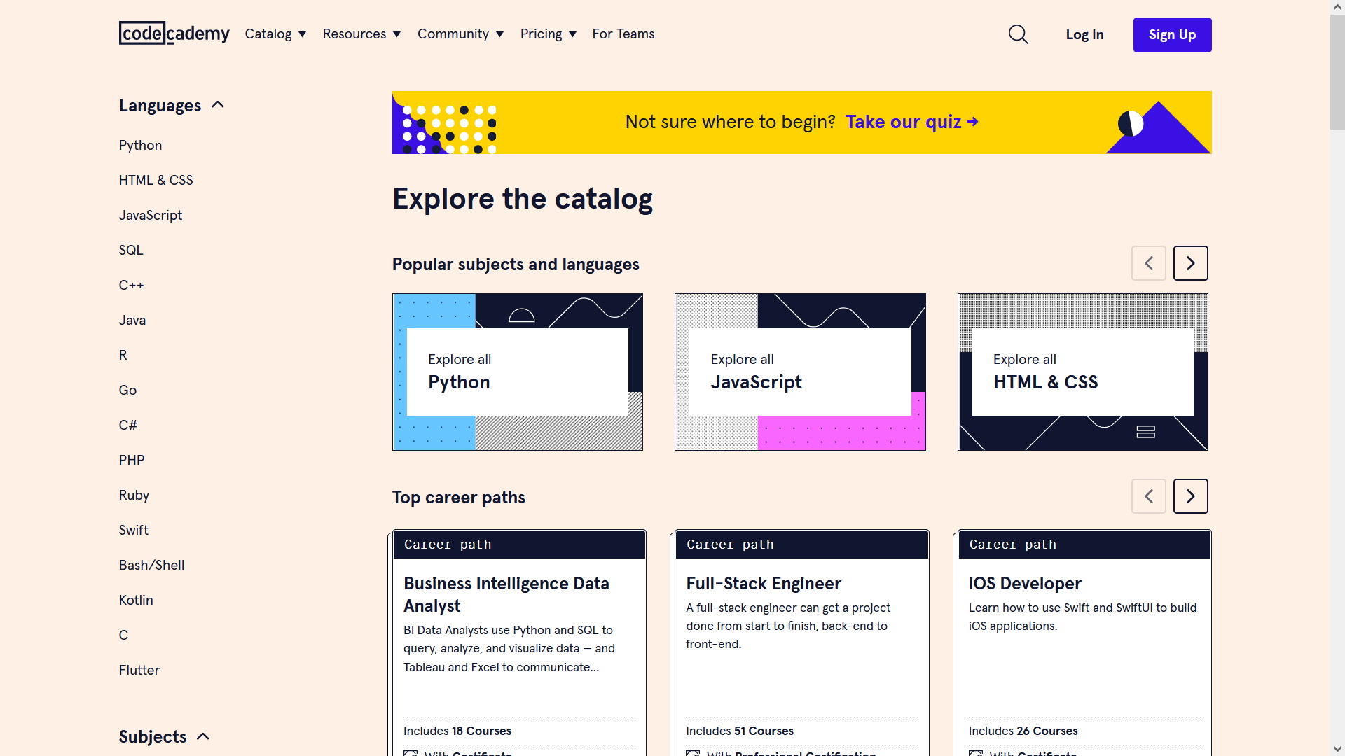 محیط Codecademy