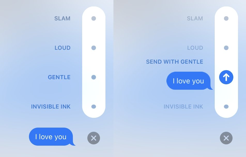 افکت حباب در iMessage