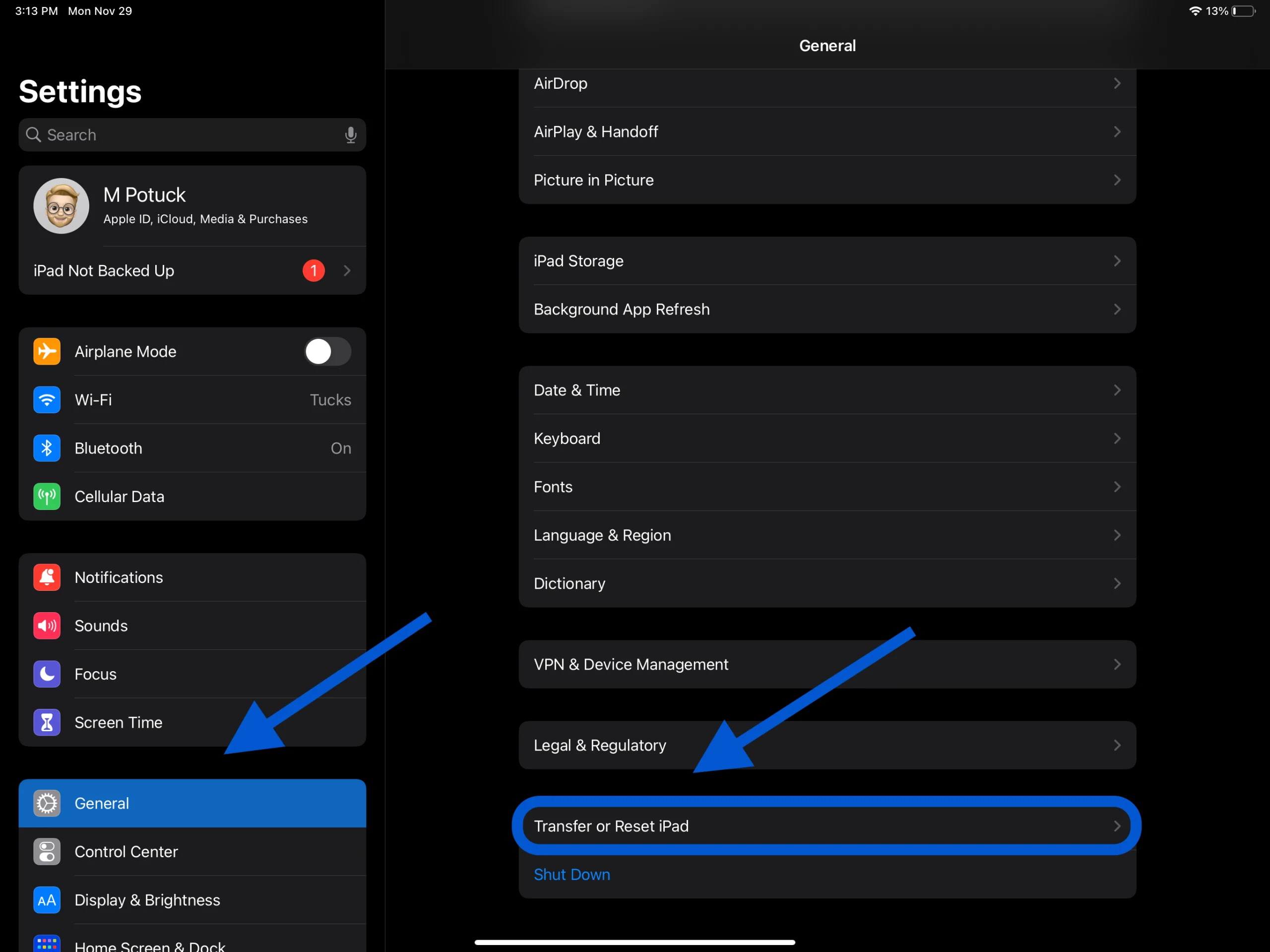مراحل ریست فکتوری iPad