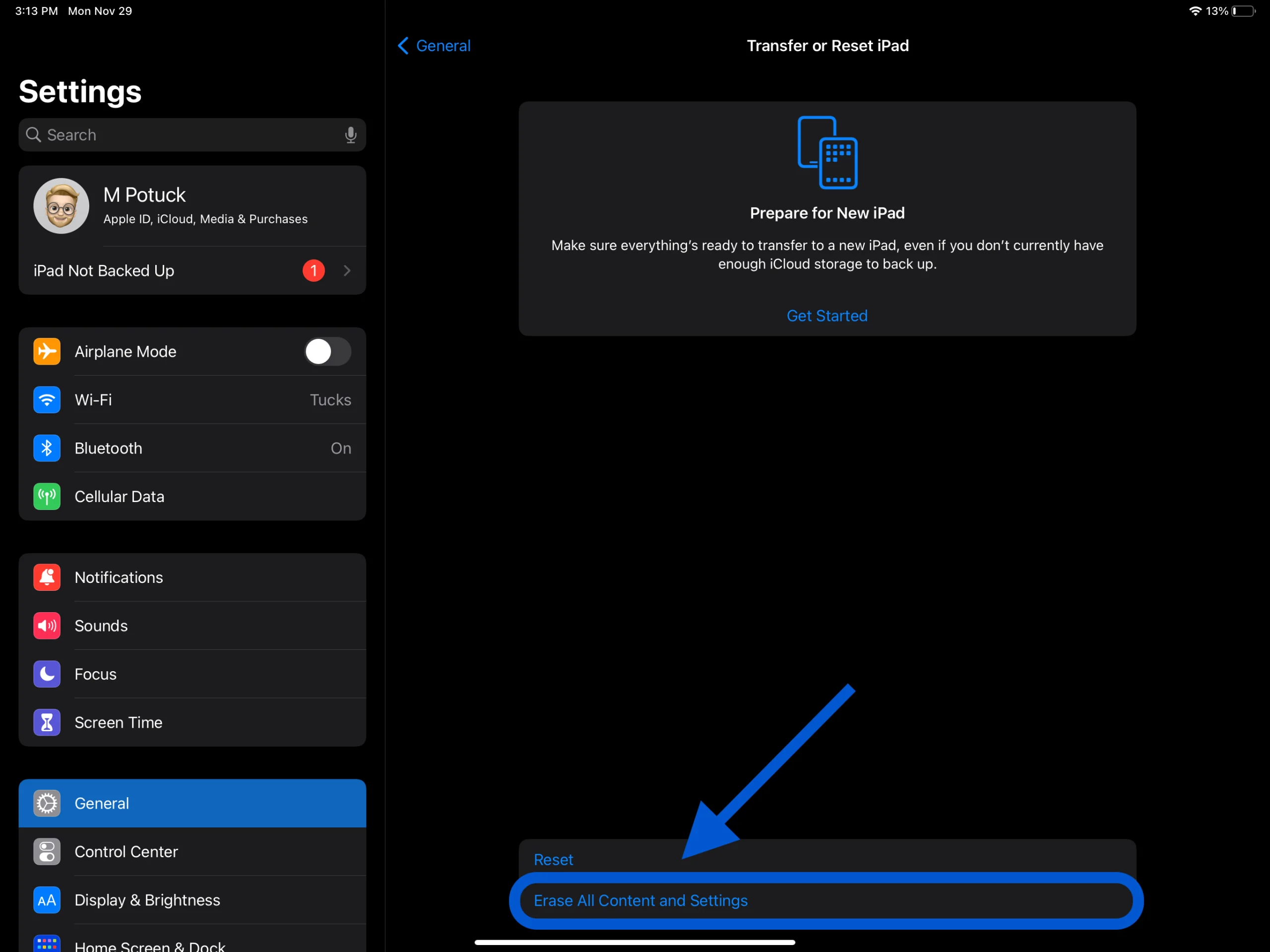 مراحل ریست فکتوری iPad