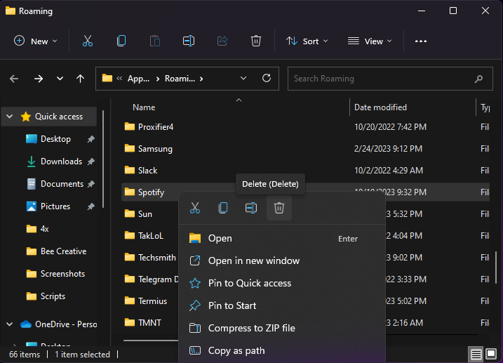 spotify Folder