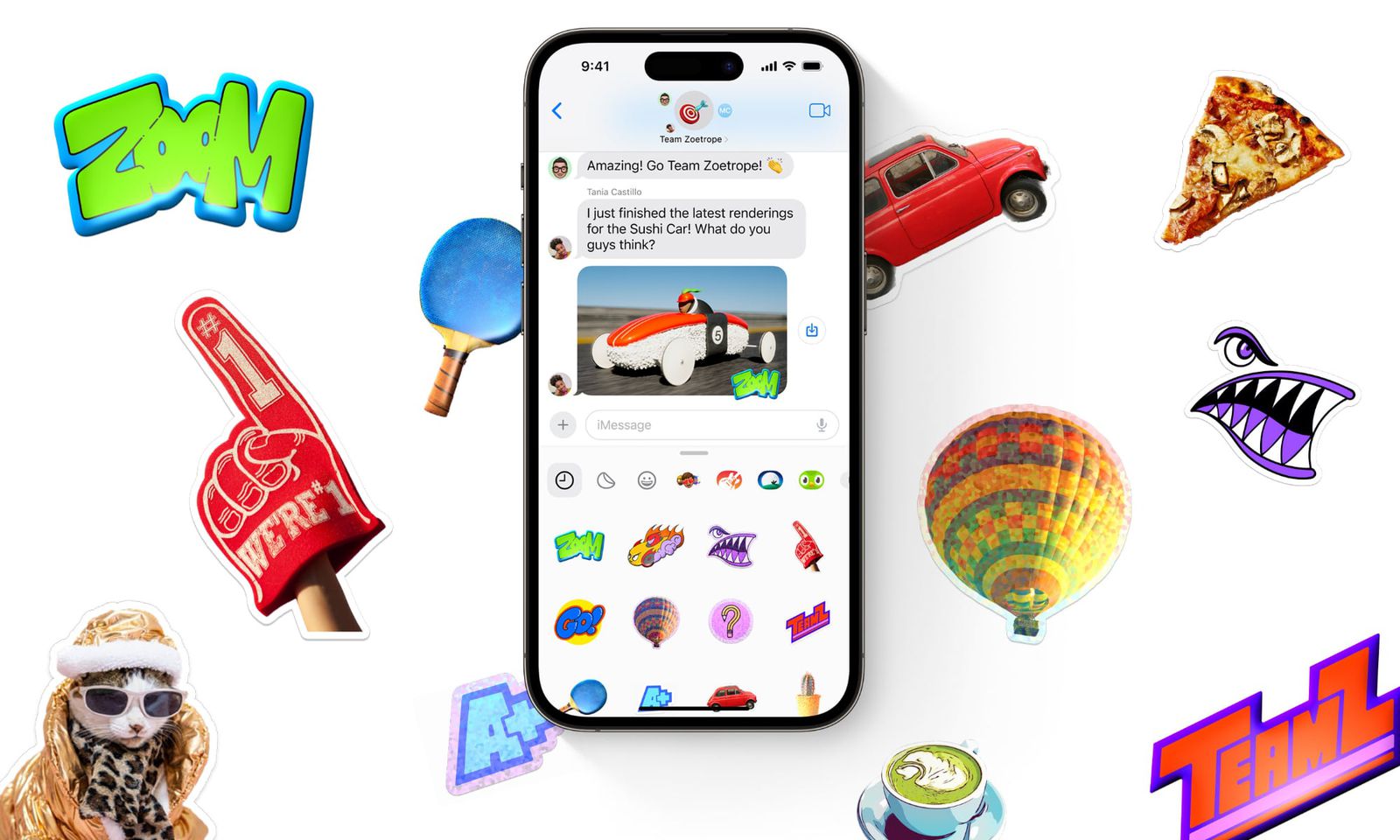 استیکر های آیمسیج در iOS 17