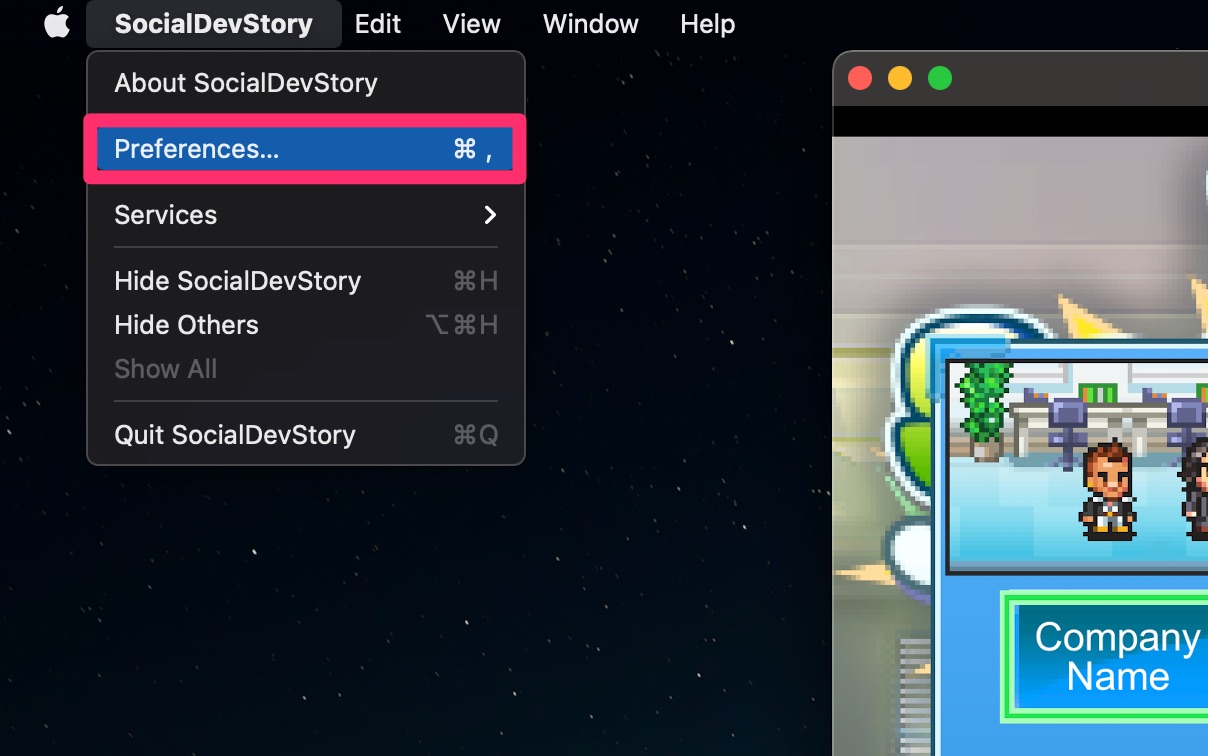 تنظیمات بازی در macOS