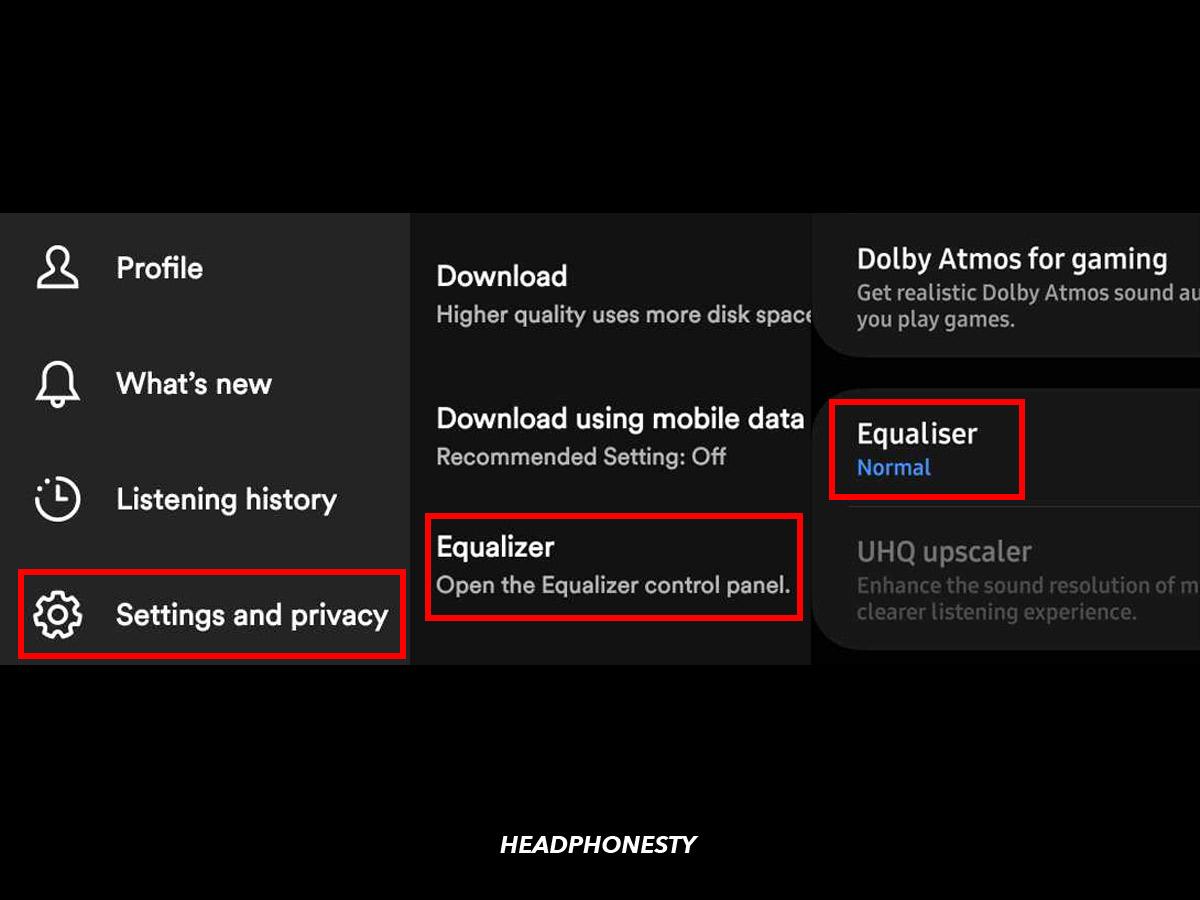 اکولایزر Spotify در اندروید