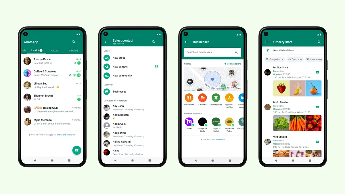 محیط WhatsApp Business