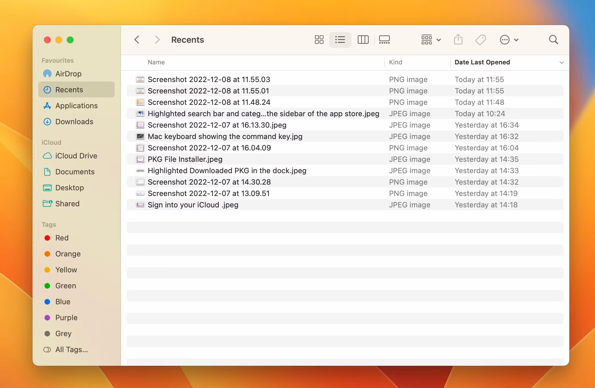 فایندر در macOS