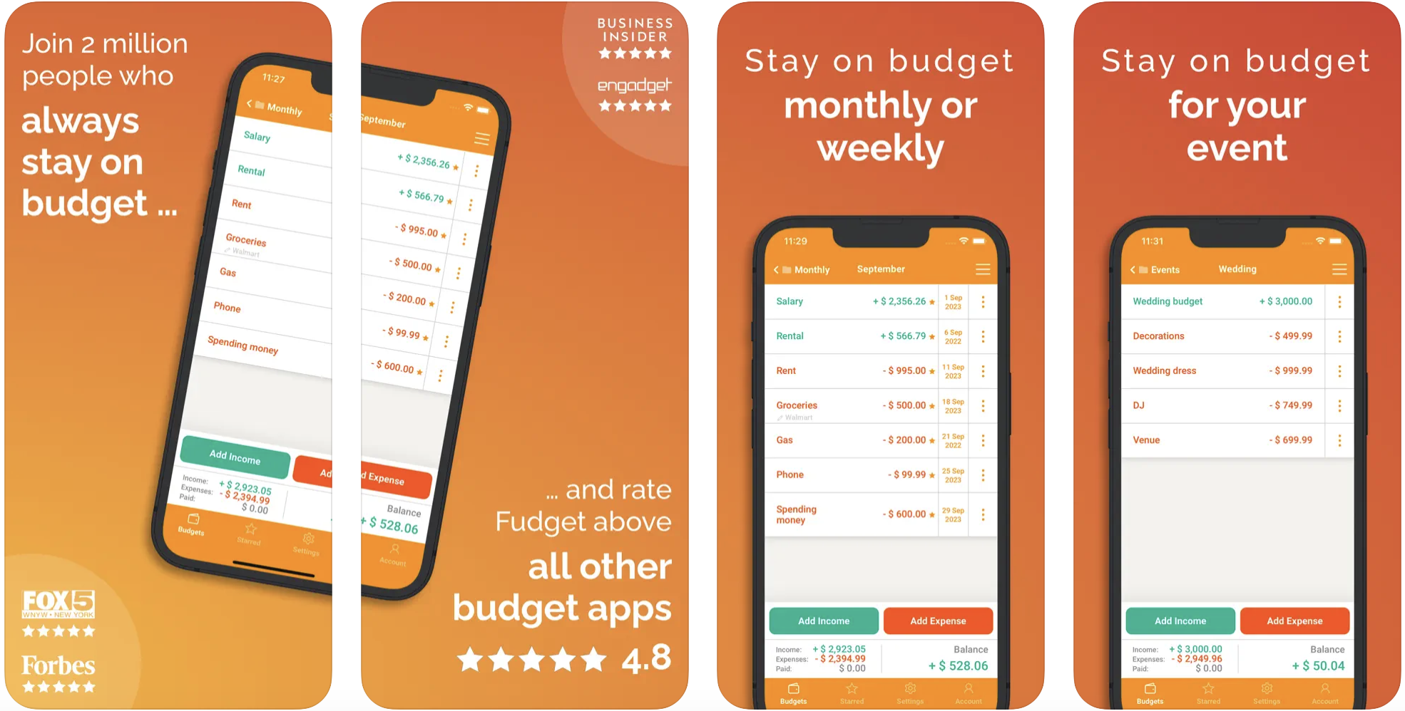 اپلیکیشن مدیریت مالی Fudget