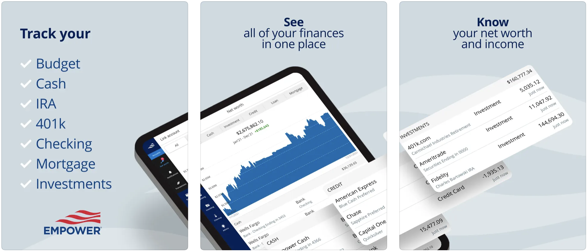 اپلیکیشن مدیریت مالی Personal Capital