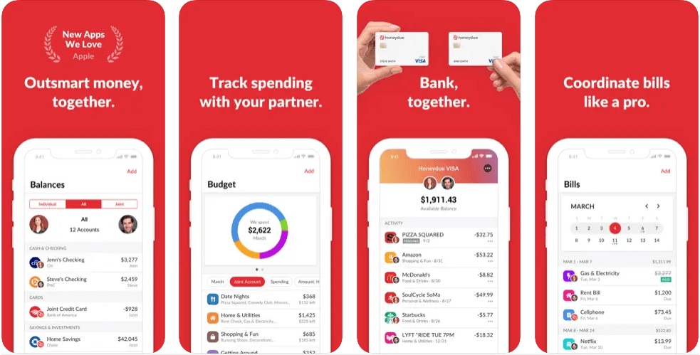 محیط اپلیکیشن Honeydue