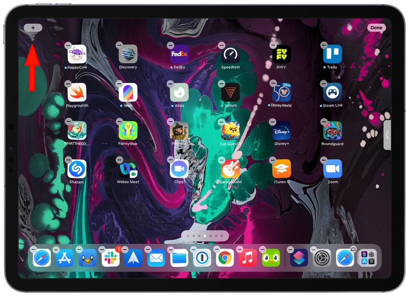 اضافه کردن ویجت‌ها به هوم اسکرین iPad
